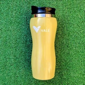 Yellow Travel Tumbler 16oz Strainless Steel Double Wall Insulation BPA Free NIP